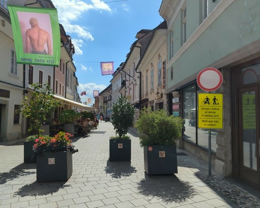 Fußgängerzone in Krainburg
