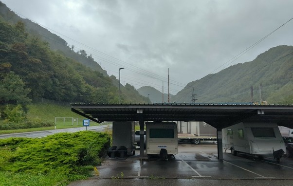 ein Stellplatz irgendwo in Slowenien